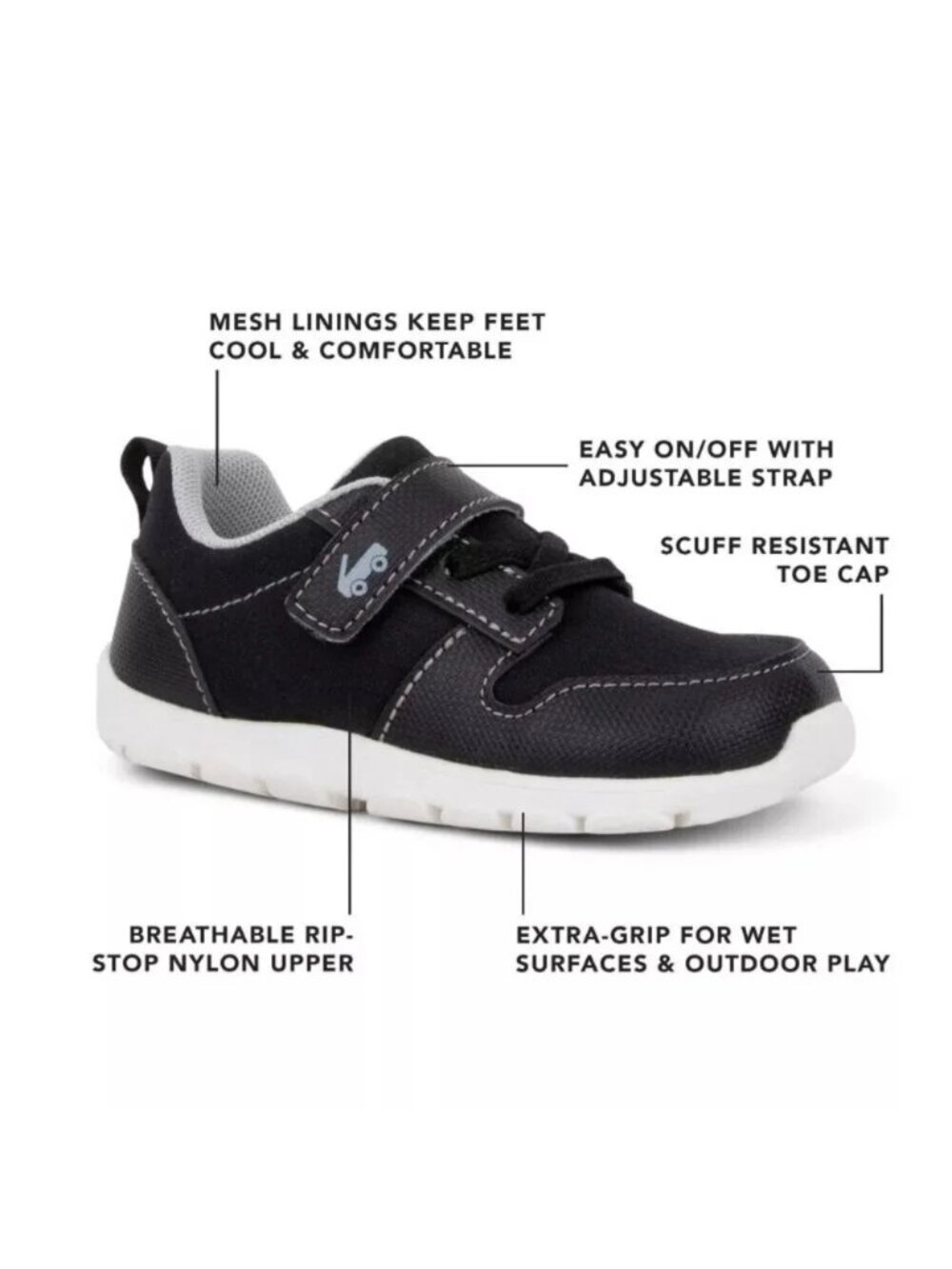 NEW See Kai Run Basics Toddler Tenny Sneakers - Black